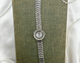 Diamanté Watch With Mother of Pearl Dial - Etsy display picture 1