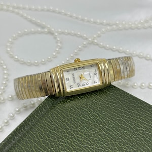 Gold Vintage Geneva Watch with Mother of Pearl Dial