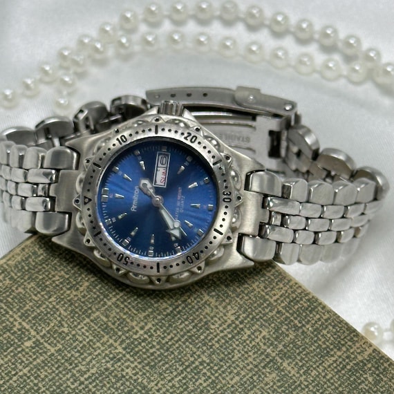 Blue Dial Armitron Watch with Rotating Bezel