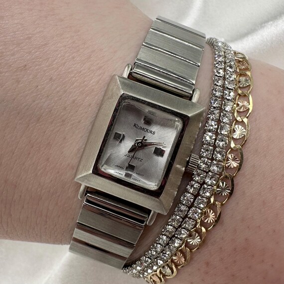 Faceted Square Dial Watch - image 3