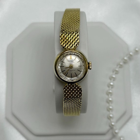 Works VTG Germinal Voltaire 17J Swiss Manual Wind Ladies Watch Gold Tone FIT 5in Germinal Voltaire - Etsy main image 4