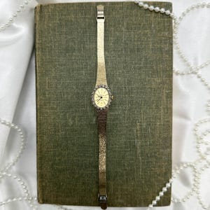 Gold Diamanté Deauville Oval Dial Watch