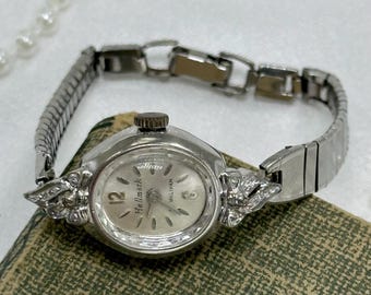 10k RGP Silver Wind-Up Hallmark by Waltham 1950's Cocktail Watch