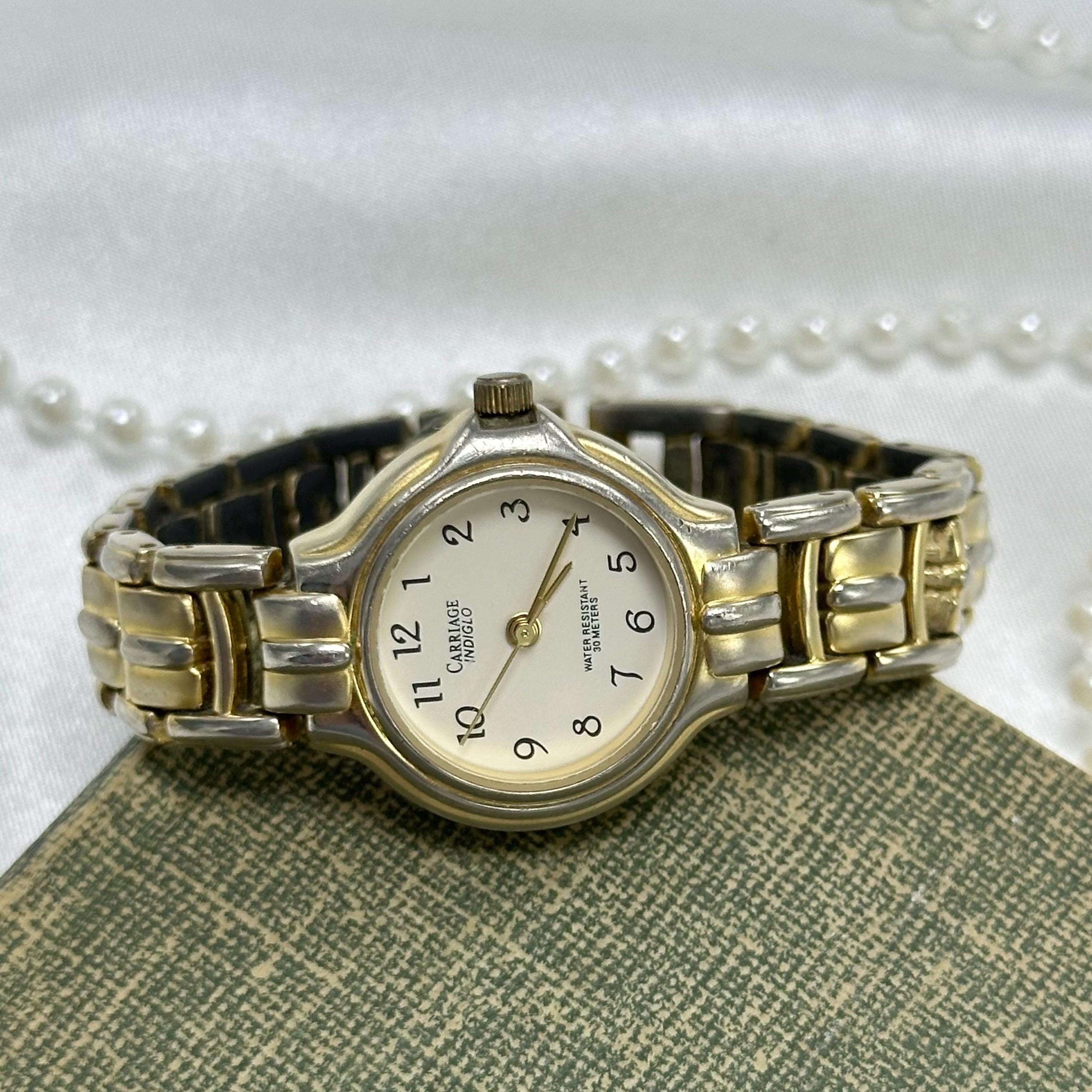 Two-tone Carriage Indiglo Watch With Glow Dial - Etsy display picture 1