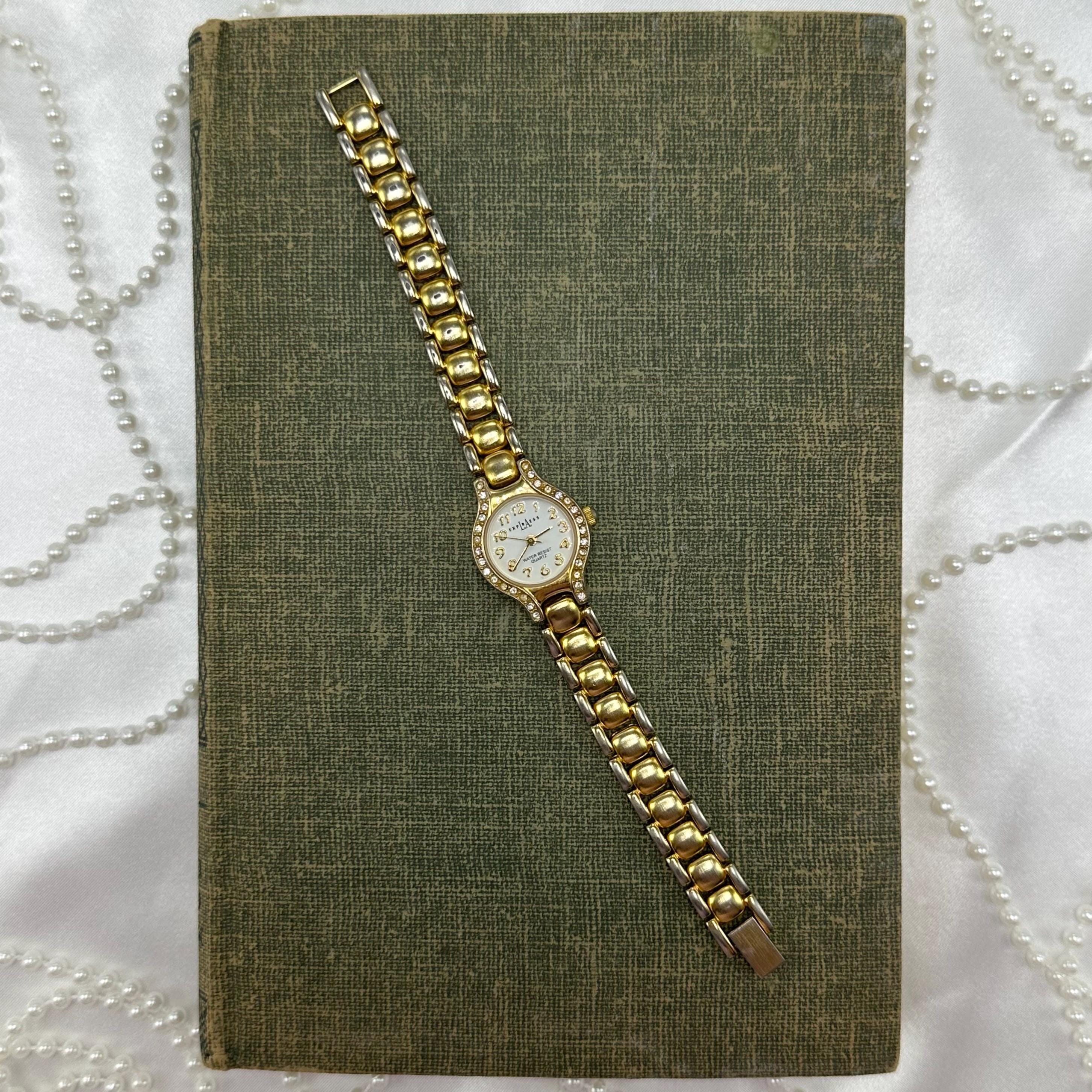 Vintage EUC L.A. Express Two Tone Gold & Silver Tone with Genuine Diamond La Express Watch - Etsy main image 2
