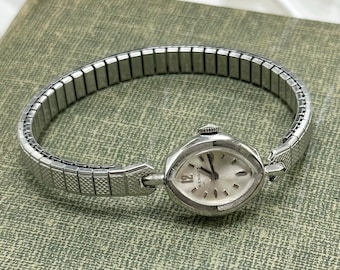Vintage Benrus Womens Watch Wind up Silver Tone 10k RGB  display picture 1