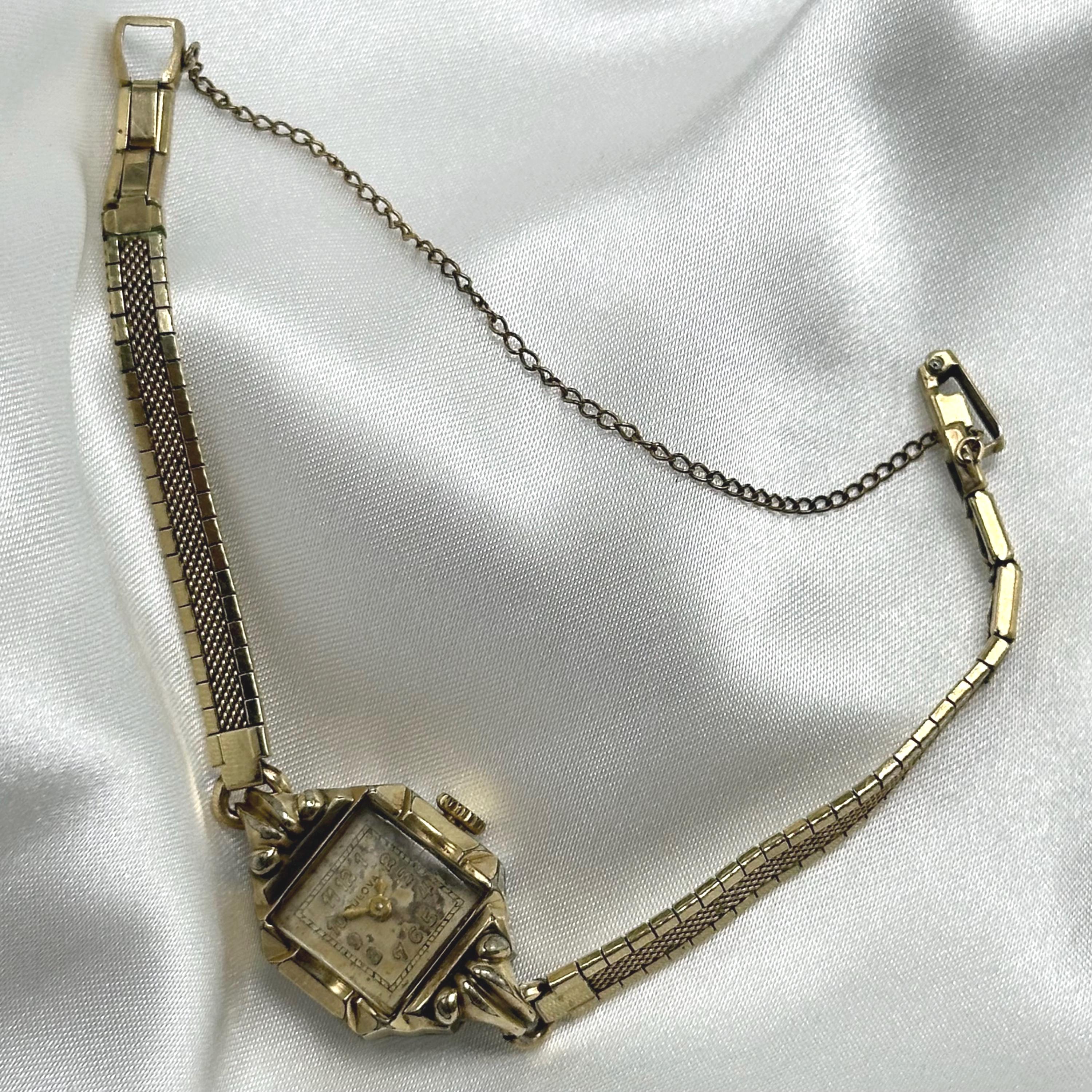 10k RGP Gold 1945 Bulova Wind-Up Watch 10k RGP Gold 1955 Bulova Wind-Up Watch – TheTwinklingTrinket main image 4