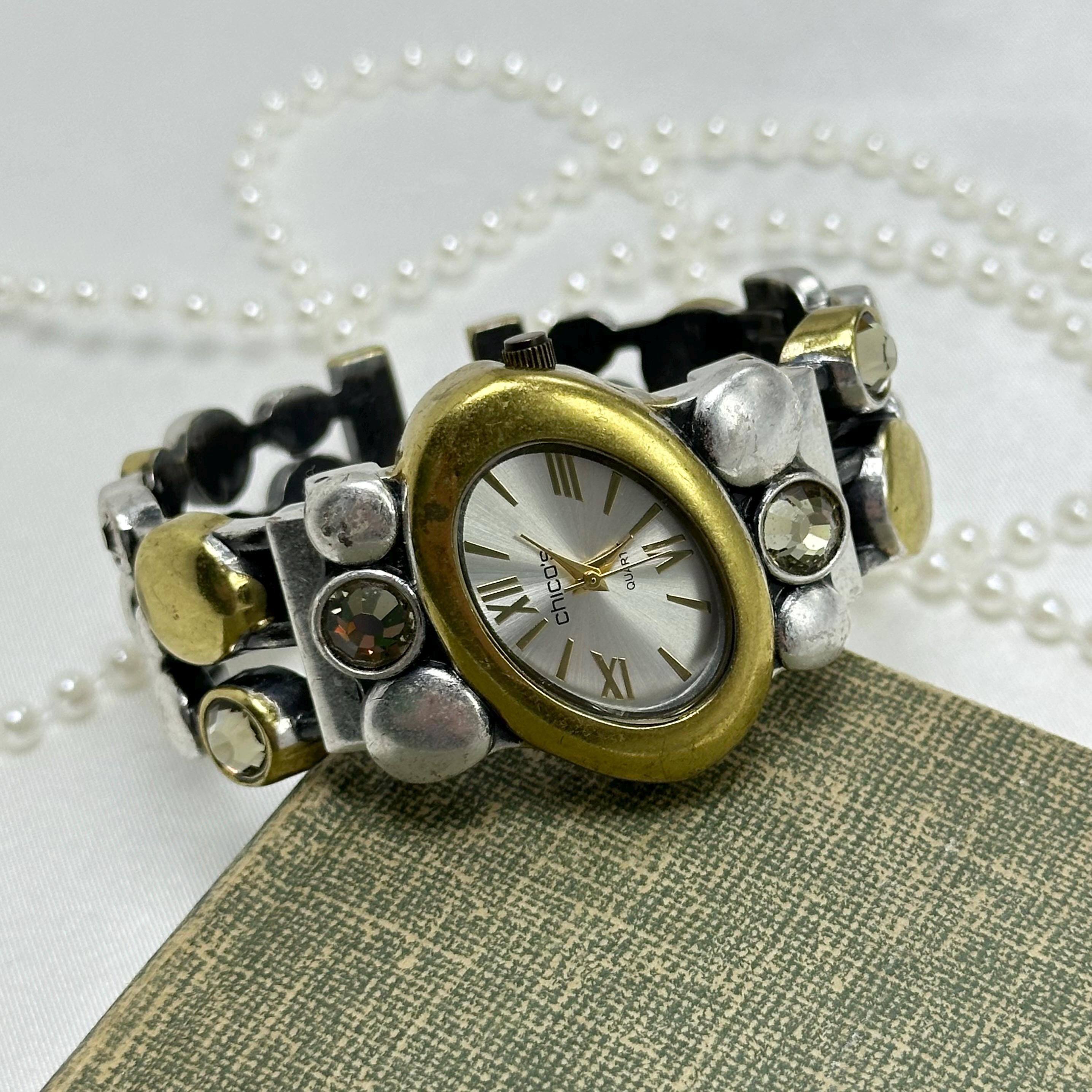 Chico’s Ver Cuff rhinestone watch EUC Chico main image 3