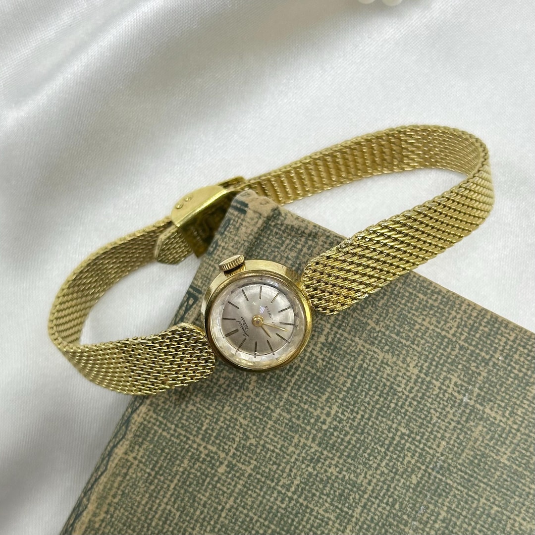 Works VTG Germinal Voltaire 17J Swiss Manual Wind Ladies Watch Gold Tone FIT 5in Germinal Voltaire 17 jewels vintage rare Swiss made  main image 4
