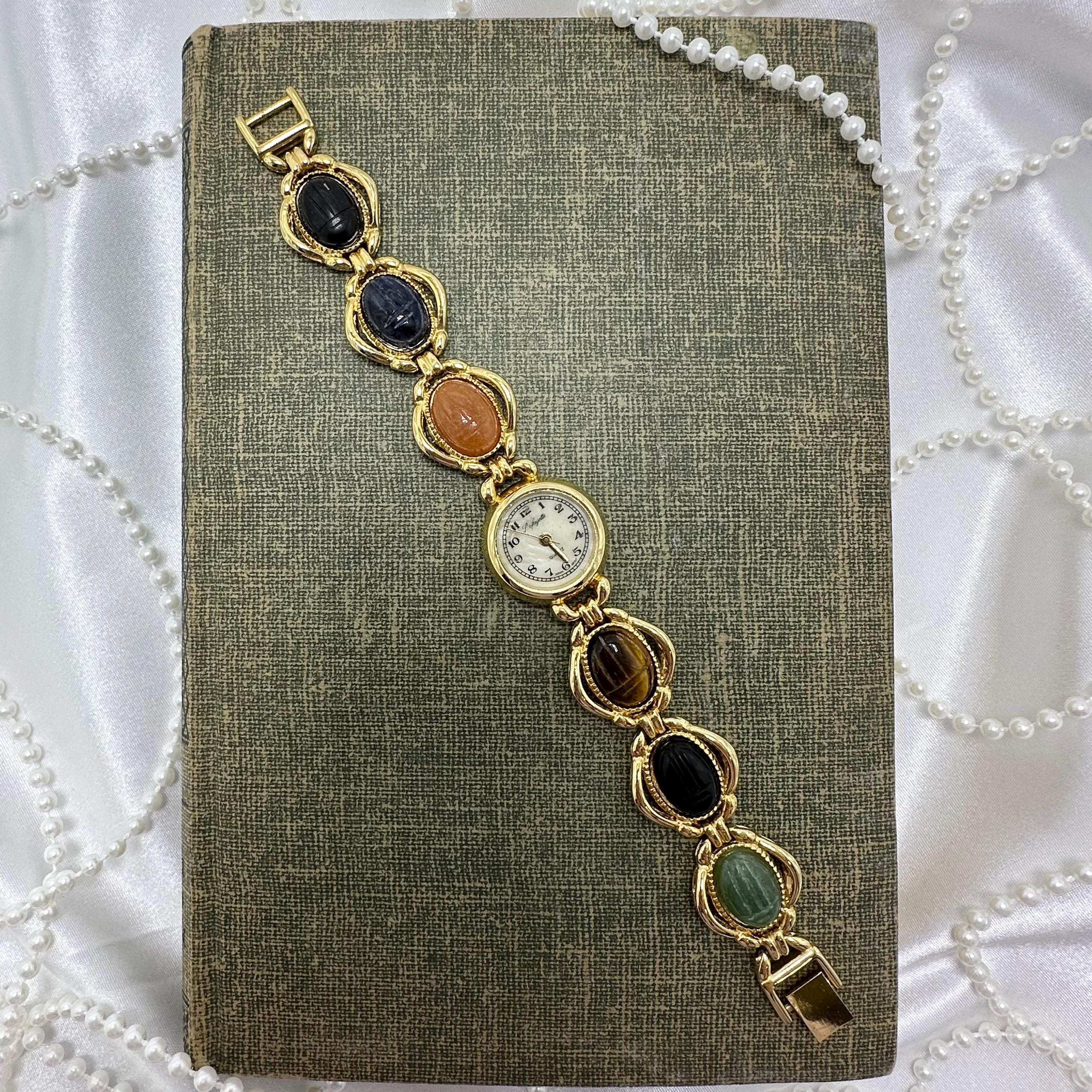 Vintage Gold Scarab Watch - Etsy