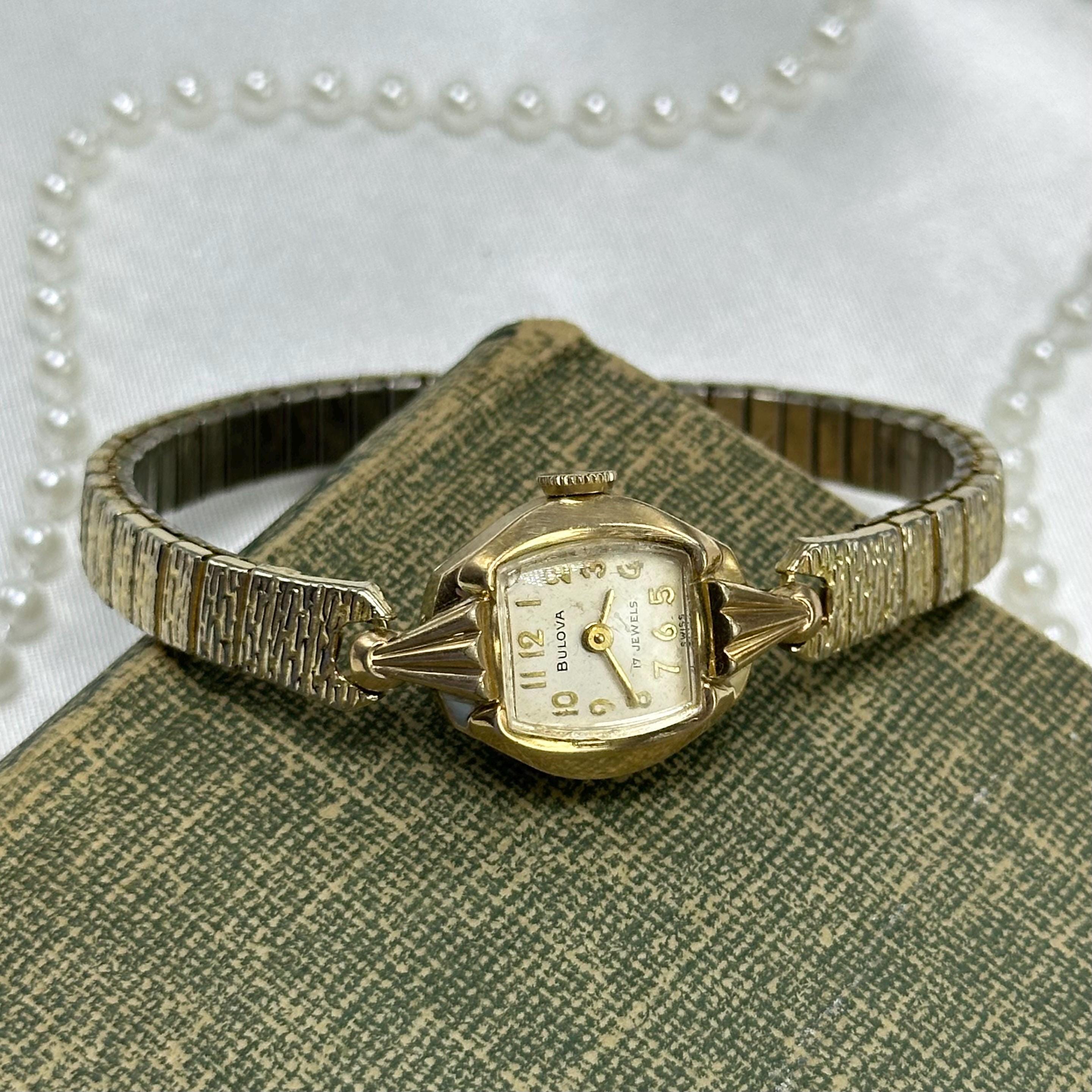 1959 10k RGP Wind-up Bulova Cocktail Watch With Detailed Band - Etsy