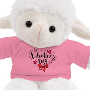 Stuffed Animals with Tee Ribbon | Valentines Gift | Birthday Gift | Gift Idea | Sheep | Bear | Bunny | Jaguar | Panda | Lion | Cute Present