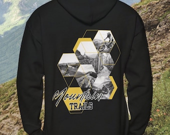 Mountain Bike Sweatshirt Pullover | MTB Hoodie | Mountain Trails Mountain Bike Hoodie | Mountainbike Themed Sweatshirt | Unisex