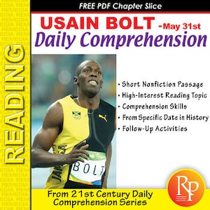 Usain Bolt: Reading Comprehension - Non Fiction - Main Idea - Activities