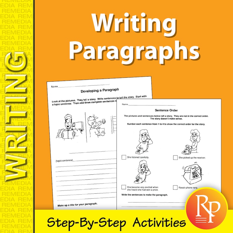 WRITING PARAGRAPHS: Step-by-step Lessons - Etsy