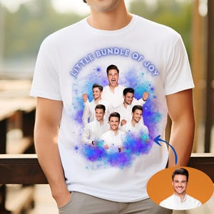 Custom Girlfriend Shirt, Boyfriend Comfort Colours Shirt, Face Shirt, Bachelorette Surprise, Personalized Birthday Bootleg Gift, Group Shirt