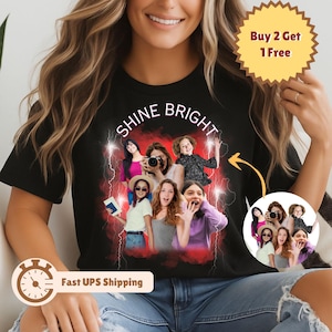 Custom Photo Shirt with Your Text, Personalized Picture T-Shirt, Perfect for Mother&#39;s Day, Custom Graphic Tee, Custom Logo Shirt, Photo Tee