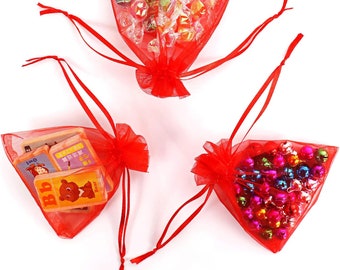 Organza Drawstring Favor Bags: Jewelry, Wedding, Party (3.4"x4.5"), Christmas Gift Bag