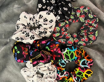 Cotton Patterned Scrunchies