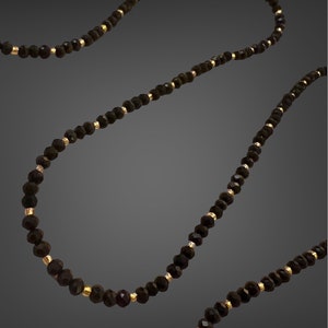 Baya perles de taille bijoux de reins/tailles bine bine waistbeads en perles noires et dorées image 2