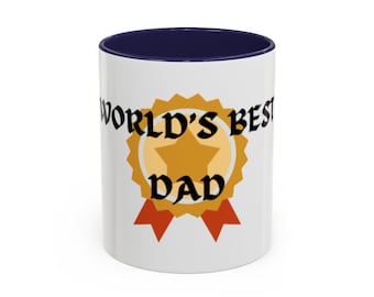 World's Best Dad - Accent Coffee Mug (11, 15oz)