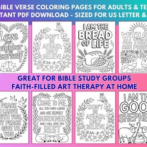 The Words of Jesus: Christian Coloring Book for Adults (Digital Download)