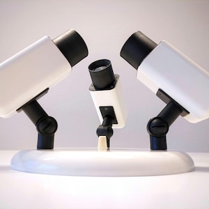 Extremely Rare! Vintage ceiling spotlight, Mid century lightning, MCM lamp, Space age Spotlight 70's, Camera Style 3x Spotlight.