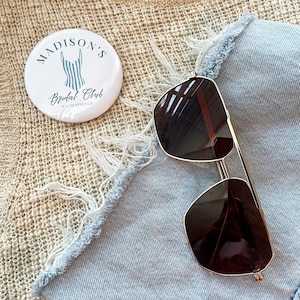 Personalized bridal button for bachelorette party for bridesmaids