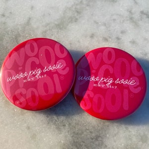 Wooo Pig Sooie licensed game day pin or pinback button for school and college sports for Arkansas