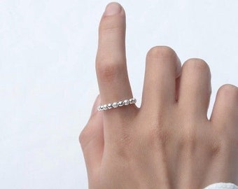 Women's Stylish And Simple Personality Sterling Silver Anxiety Ring