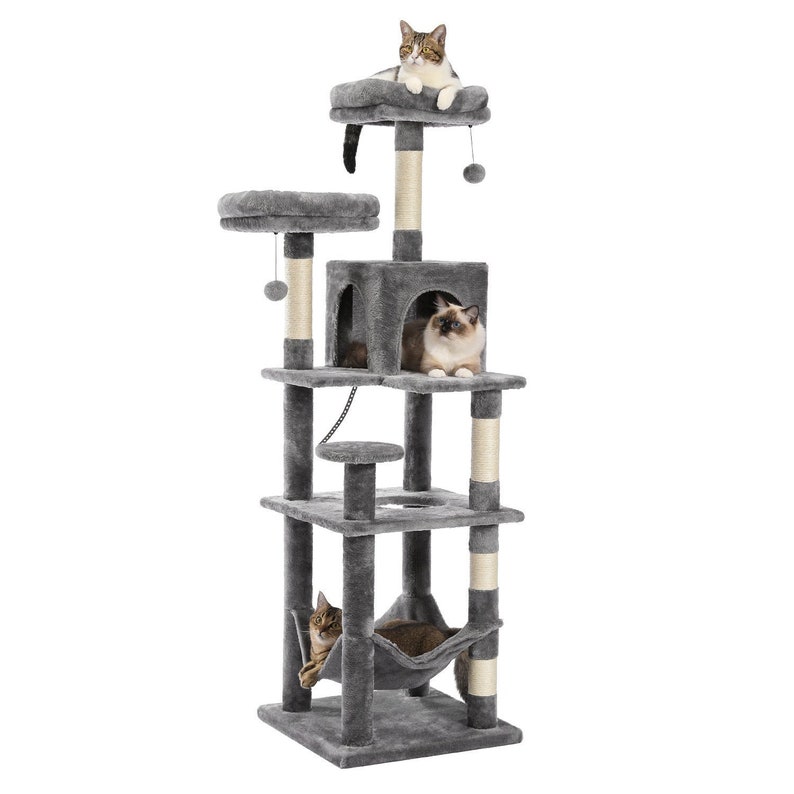 Luxury Cat Tree Pet House Multi Level Condo Cat Tower Etsy