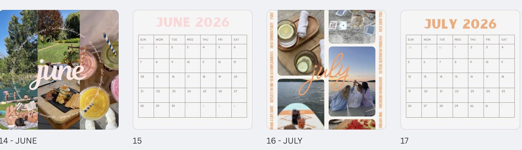 2026 Calendar and Vision Board Canva Template - Instant Digital ...
