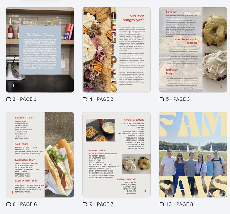 Editable Cookbook Template | Custom Recipe Book Canva Template ...