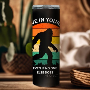 Bigfoot Tumbler Wrap, 20 oz Skinny Tumbler Wrap, Tumbler PNG Digital File, Bigfoot Png, Bigfoot Sublimation, Bigfoot Digital Download, Png