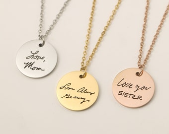 Actual Handwriting Necklace • Keepsake Necklace • Signature Jewelry • Custom Handwriting Necklace