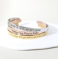 Engraved Cuff Bracelet: Personalized Stainless Steel Jewelry, Mom Gift