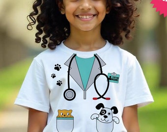 Personalized Veterinarian Costume SVG: Kids Lab Coat Design (Digital Download)