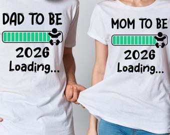 Mom Dad to Be 2026 Svg Png, New Dad Mom Cricut, Custom Name Family Personalized Sublimation Designs