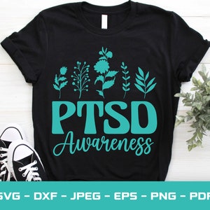PTSD Awareness Svg, PTSD Svg Png, Teal Ribbon Post-traumatic Stress Disorder Svg Cricut File Sublimation Design