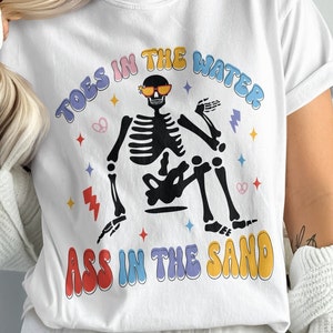 Sarkastisches Sommerskelett SVG Png, lustiges Shirt Sprüche Plotterdatei Cricut, Retro sarkastischer Png, lustiges Sublimationsdesign, lustiges Tshirt-Design