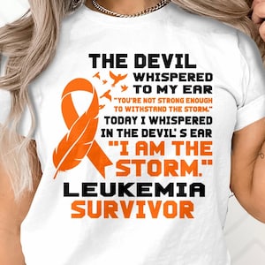 Leukemia Survivor Svg, I&#39;m the Storm, Leukemia Awareness Svg Png, Leukemia Cancer Brother Support Orange Ribbon Svg Cricut Sublimation
