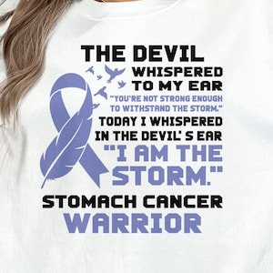 Stomach Cancer Warrior Svg: Periwinkle Ribbon Design (Digital Download)