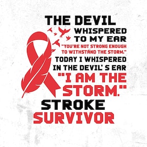Stroke Survivor Svg: I Am The Storm, Awareness Ribbon (Digital Download)