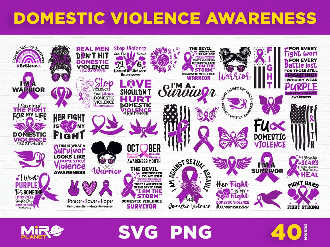 Domestic Violence Awareness Svg Png Bundle, Domestic Abuse Svg Bundle ...