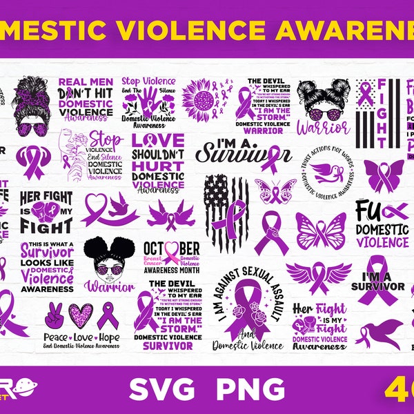 Domestic Violence Awareness Svg Png Bundle, Domestic Abuse Svg Bundle, Cricut File Sublimation Design