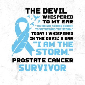 Prostate Cancer Survivor Ribbon SVG PNG: I am the Storm (Digital Download)