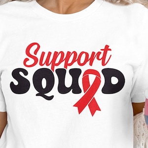 Support Squad Svg Png, Stroke Heart Disease Awareness, Sepsis AIDS Blood Clot Svg, High Blood Pressure Svg Support Cricut Sublimation