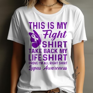 Sensibilisation au lupus SVG, Ma chemise de combat SVG Png, Survivant du Lupus SVG, Guerrier du Lupus SVG Cricut Cut File Sublimation