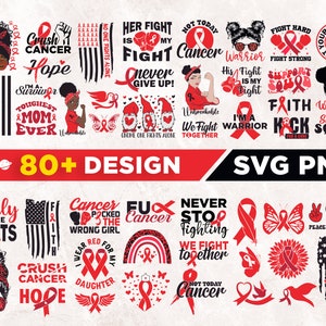 Pacote SVG PNG de conscientização sobre doenças cardíacas e derrames: Suporte ao Guerreiro Sobrevivente (download digital)