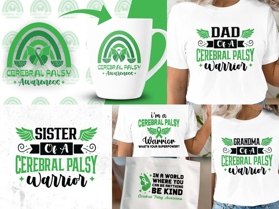 Cerebral Palsy Awareness SVG PNG Bundle: Cricut Cut Files (digital ...